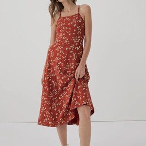 Pact Women's Fit & Flare Midi Dress